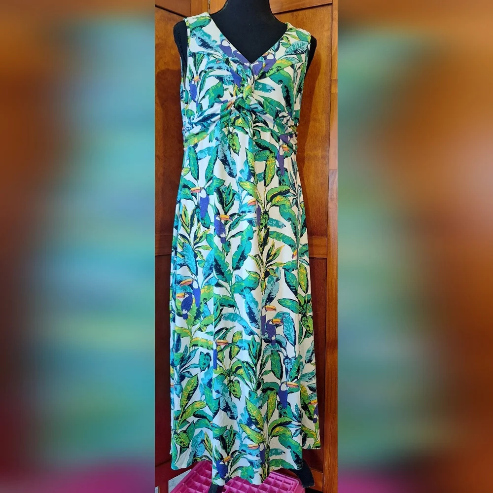 🎋SIGNATURE COLLECTION women's long pull-over sleeveless dress. Size M (8-10) - Picture 1 of 8